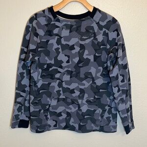 NIKE Gray Athletic Pullover Sweatshirt